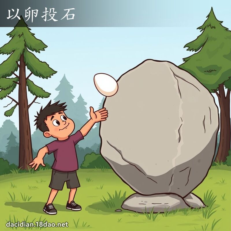 以卵投石 - 國語大辭典配圖