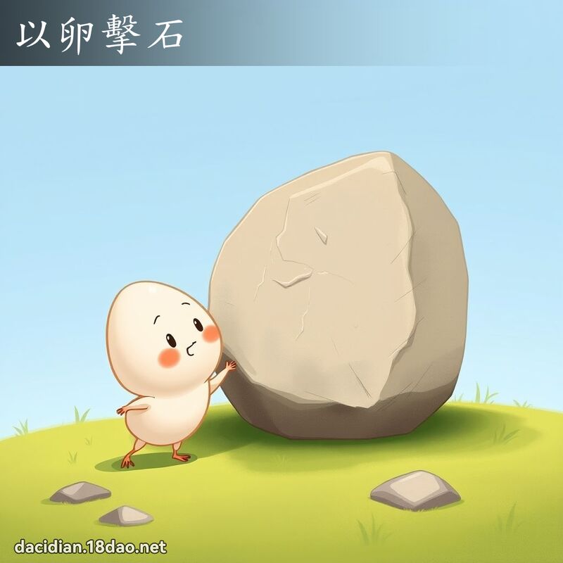 以卵擊石 - 國語大辭典配圖