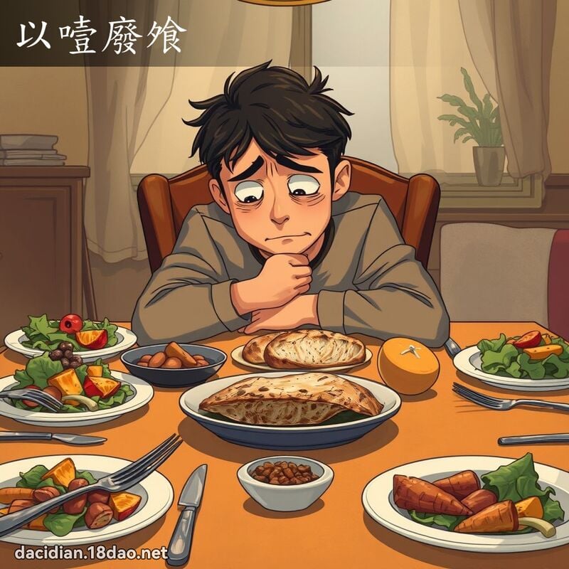 以噎廢飧 - 國語大辭典配圖