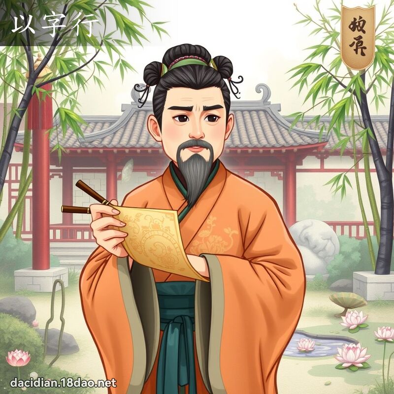 以字行 - 國語大辭典配圖