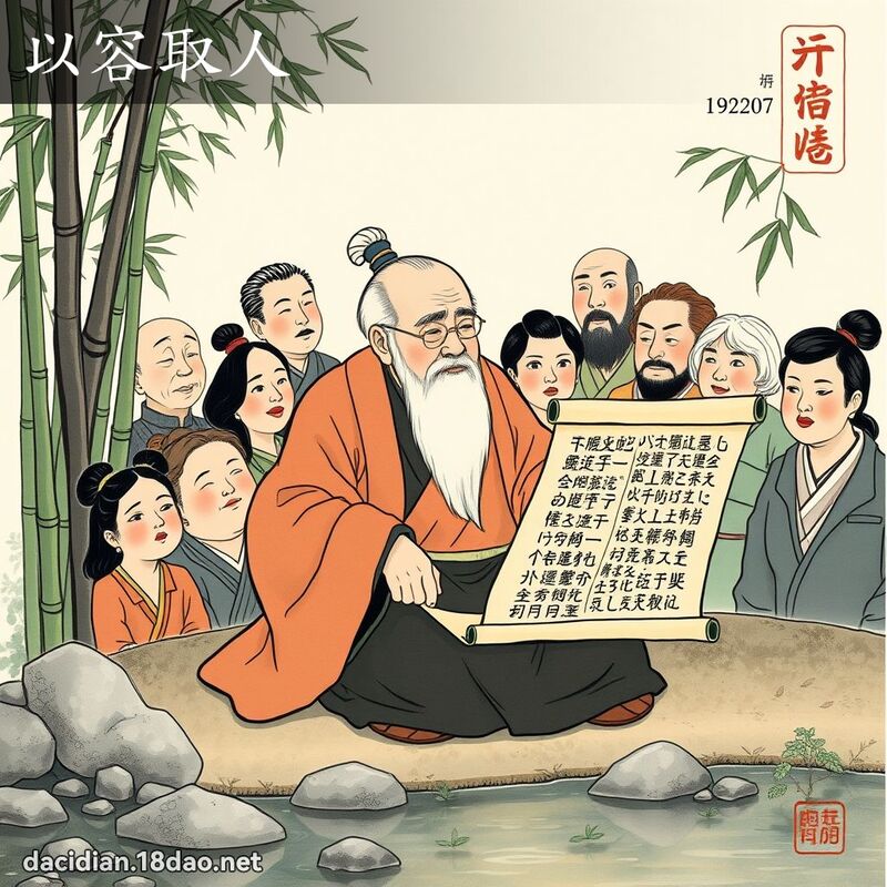 以容取人 - 國語大辭典配圖