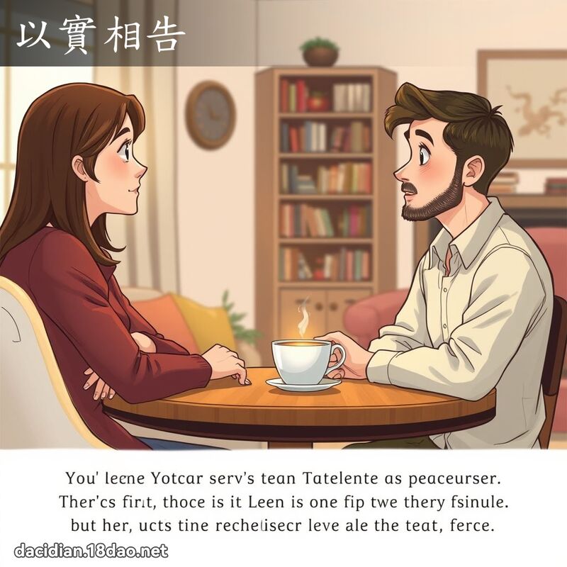 以实相告 - 国语大辞典配图