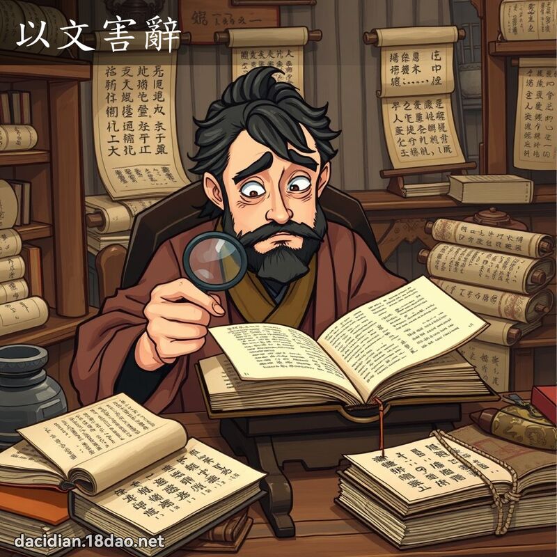 以文害辞 - 国语大辞典配图
