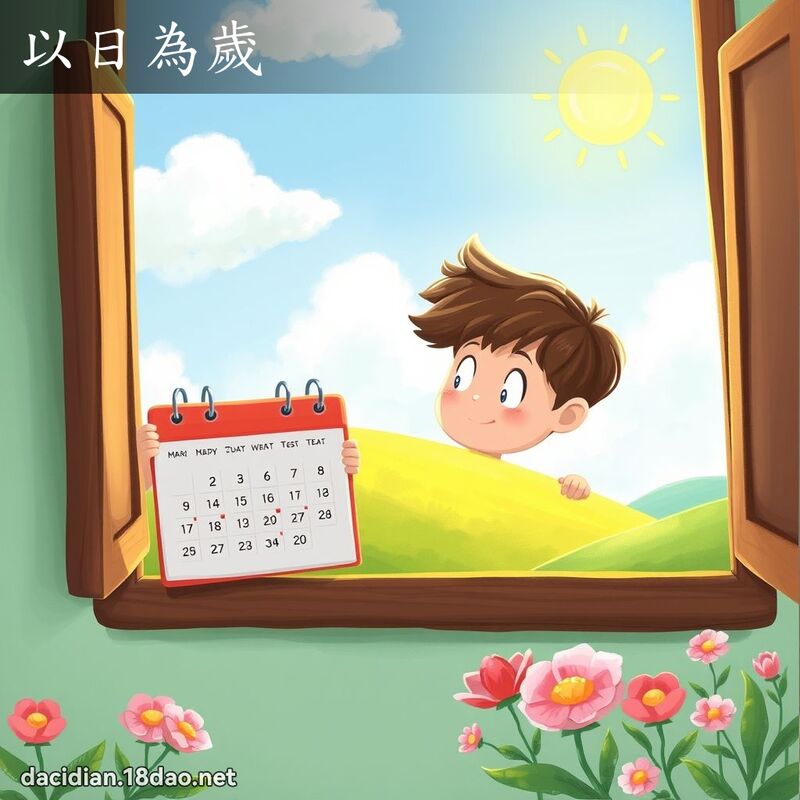 以日为岁 - 国语大辞典配图