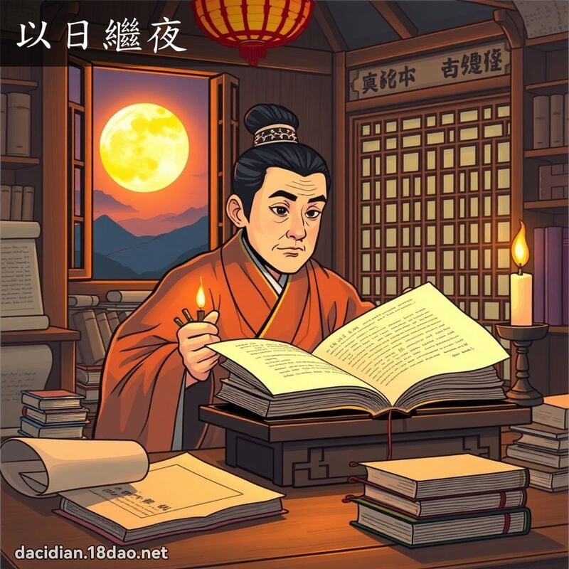 以日继夜 - 国语大辞典配图