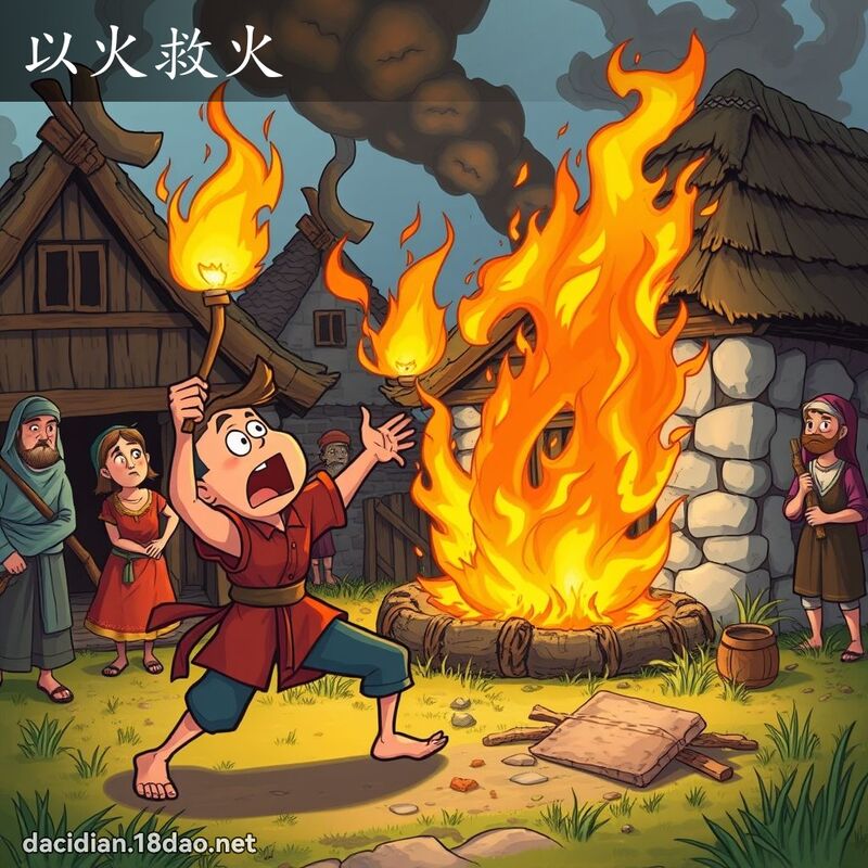 以火救火 - 國語大辭典配圖