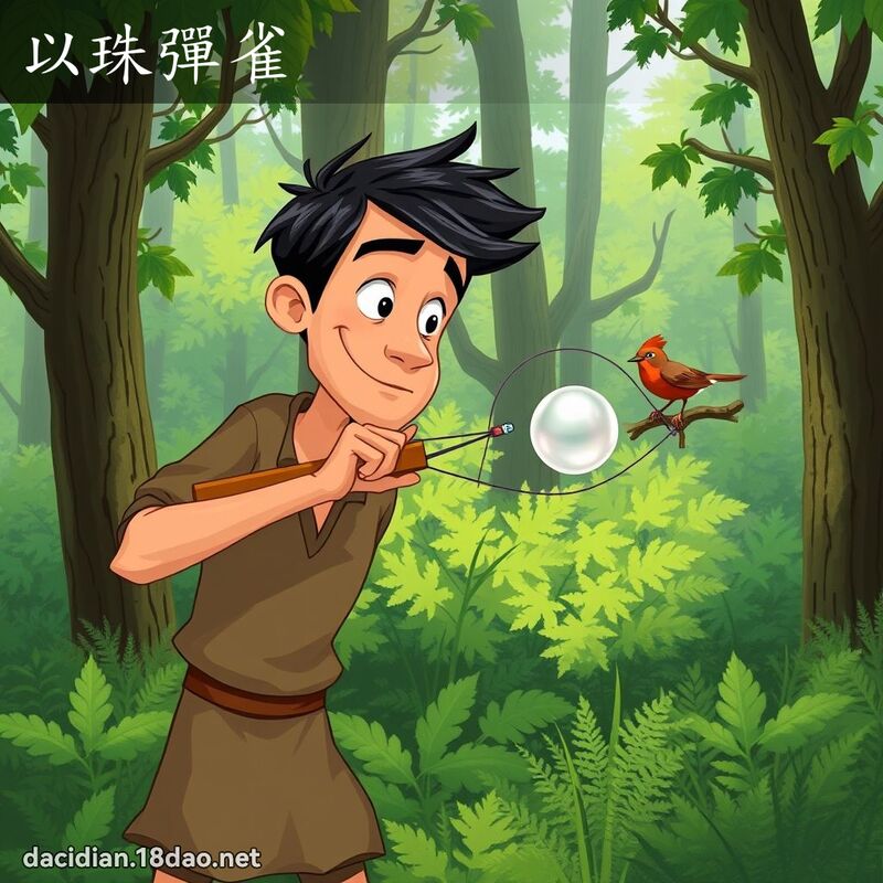 以珠彈雀 - 國語大辭典配圖