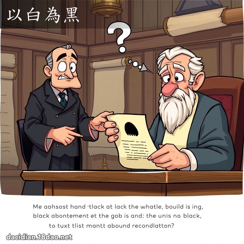以白為黑 - 國語大辭典配圖