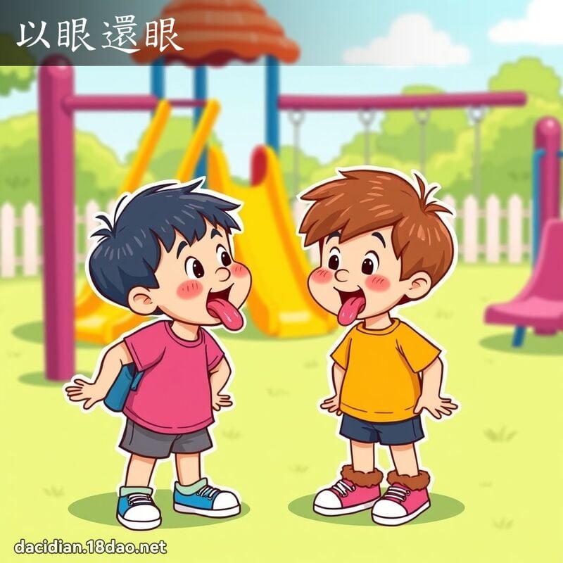 以眼还眼 - 国语大辞典配图