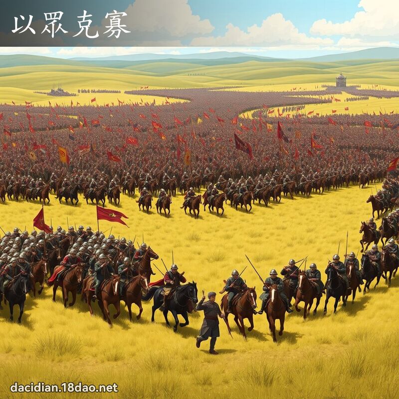 以眾克寡 - 国语大辞典配图