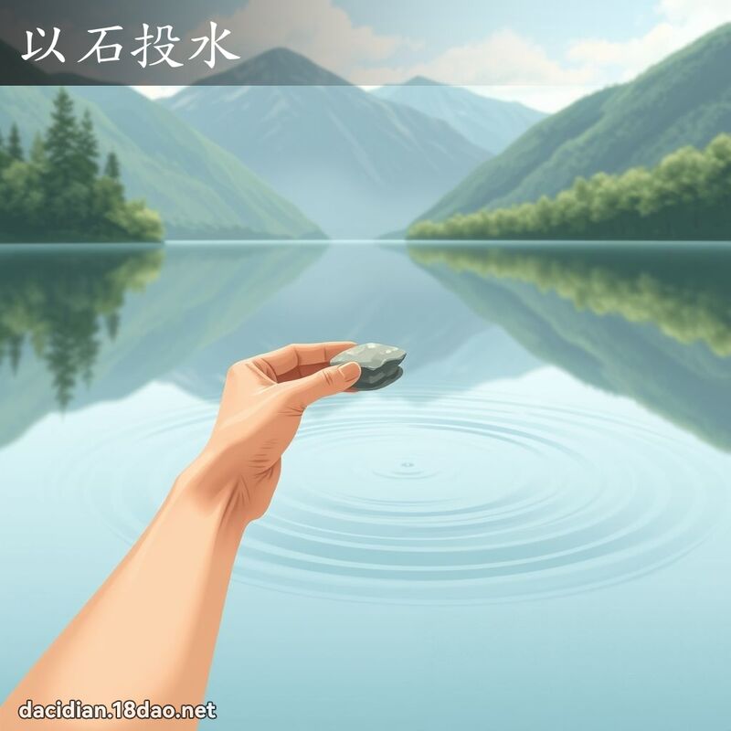 以石投水 - 國語大辭典配圖