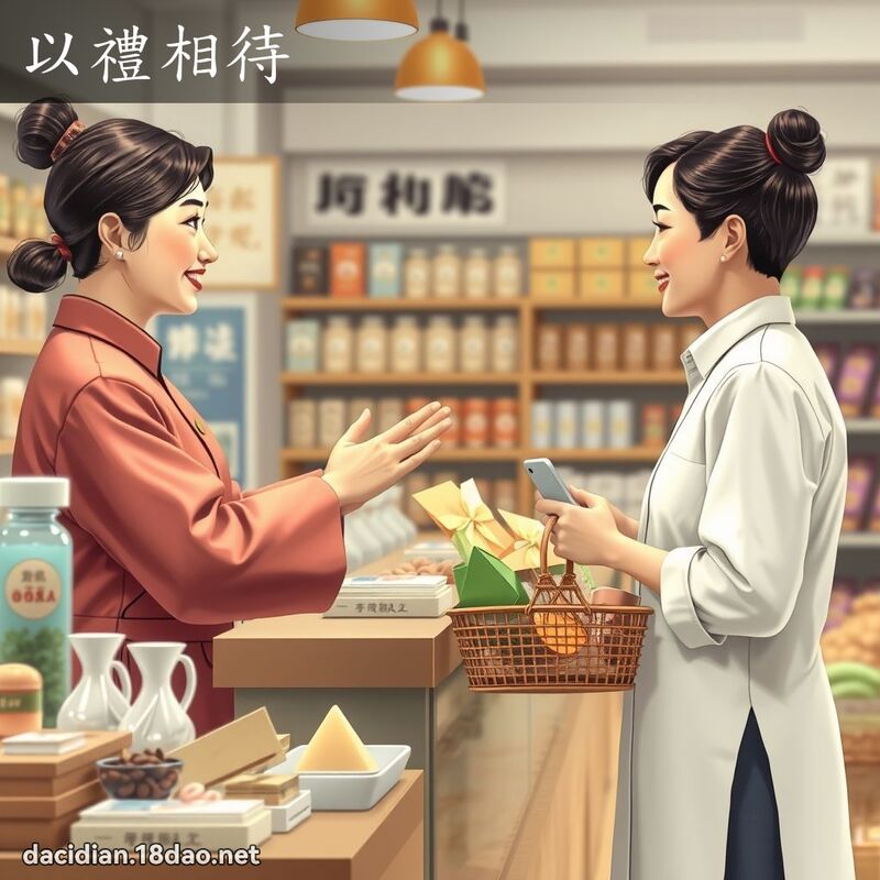 以礼相待 - 国语大辞典配图