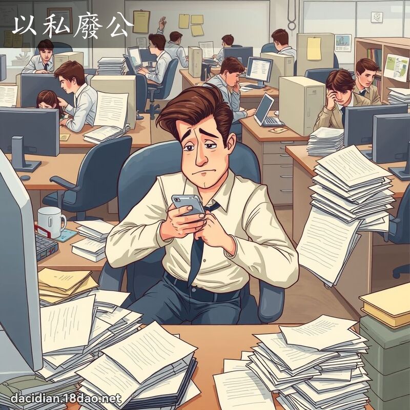 以私廢公 - 國語大辭典配圖
