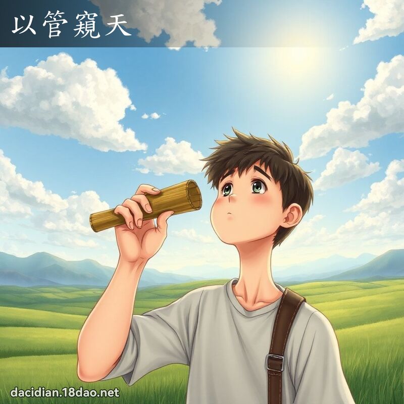 以管窥天 - 国语大辞典配图