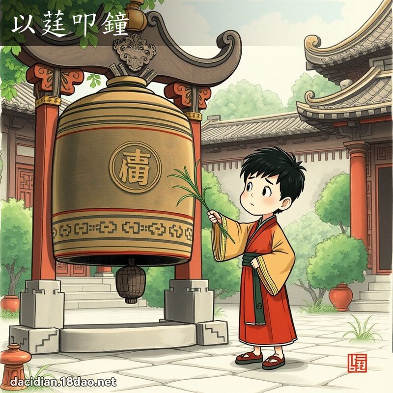以莛叩钟 - 国语大辞典配图