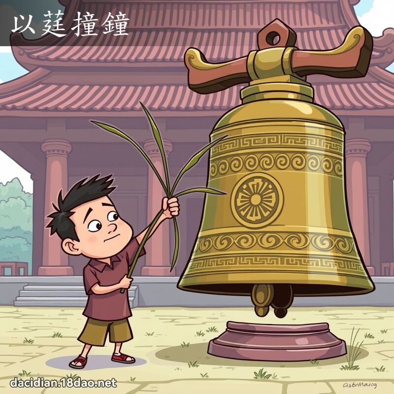 以莛撞鐘 - 國語大辭典配圖
