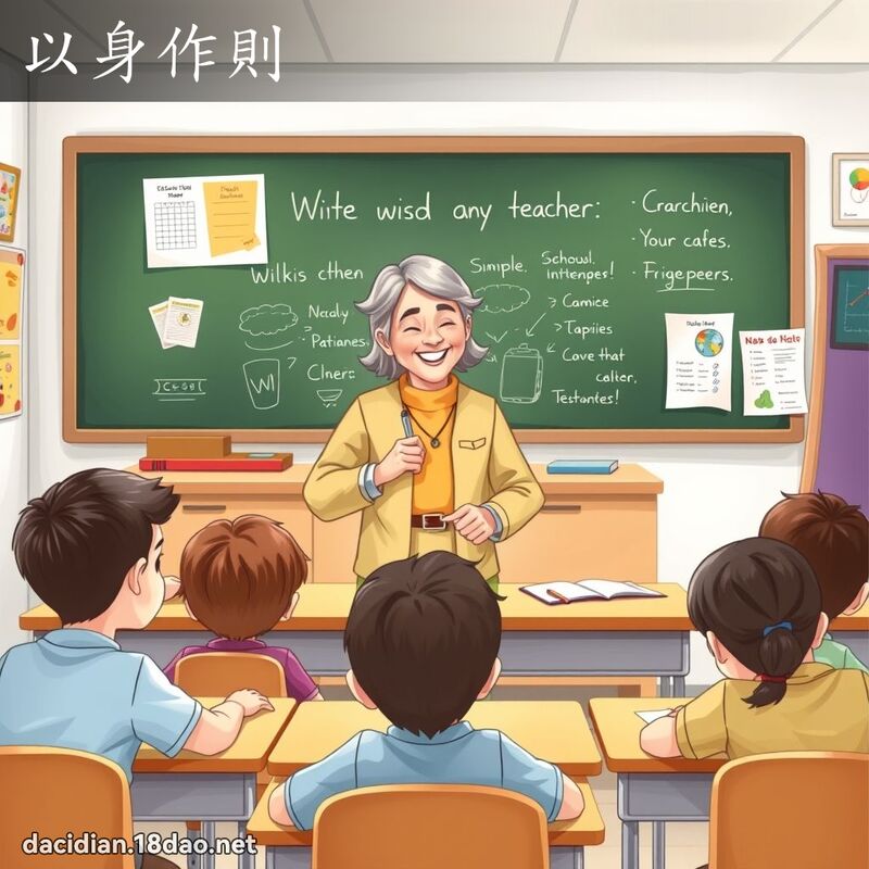 以身作则 - 国语大辞典配图