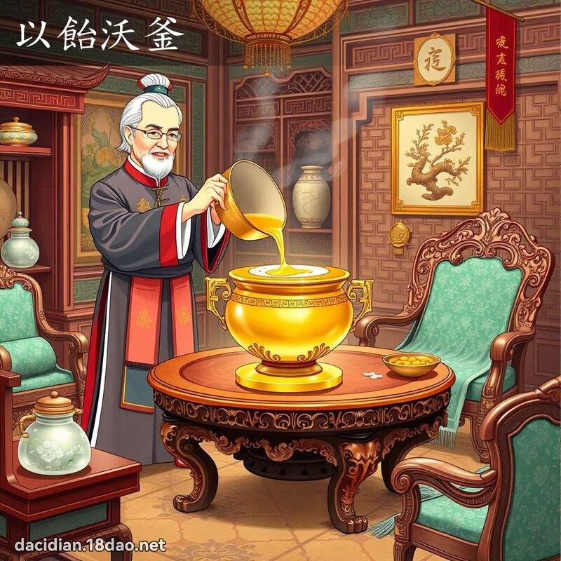 以飴沃釜 - 國語大辭典配圖
