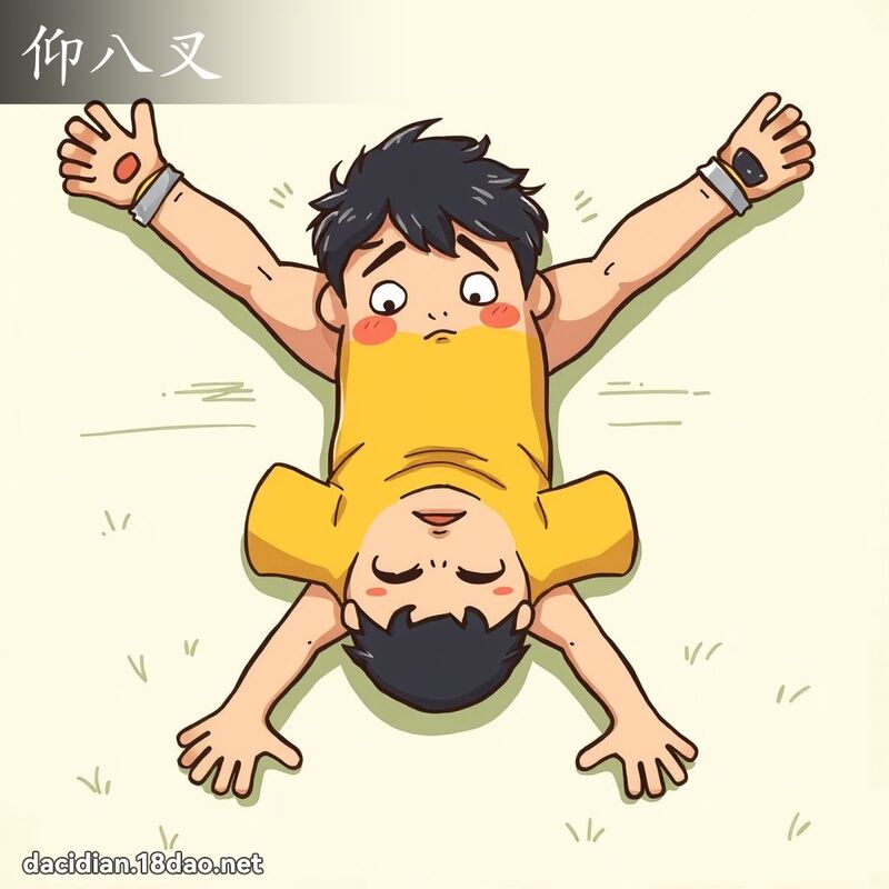 仰八叉 - 國語大辭典配圖