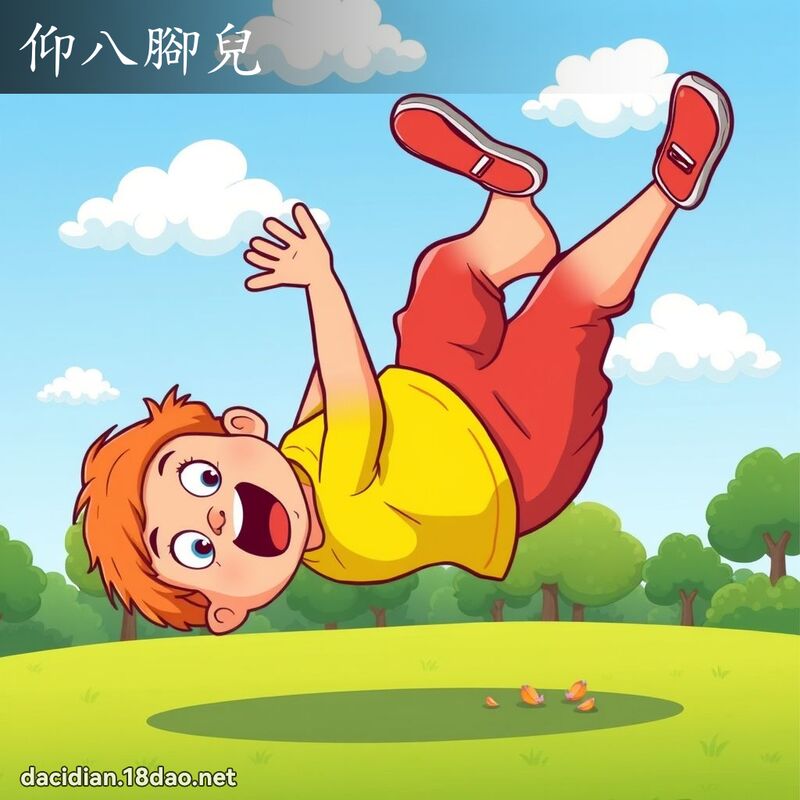 仰八脚儿 - 国语大辞典配图