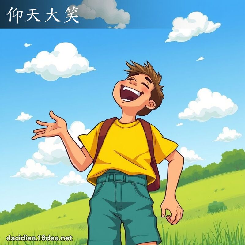 仰天大笑 - 国语大辞典配图