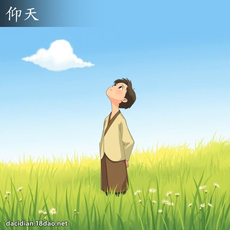 仰天 - 国语大辞典配图