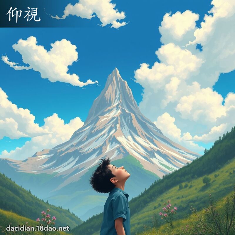 仰视 - 国语大辞典配图