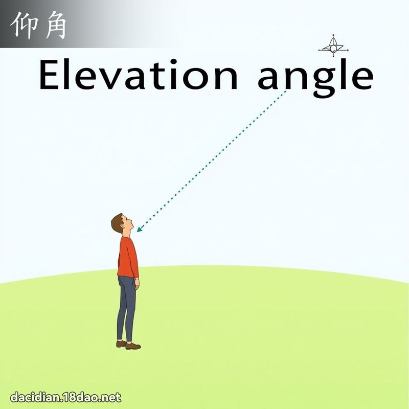 仰角 - 国语大辞典配图
