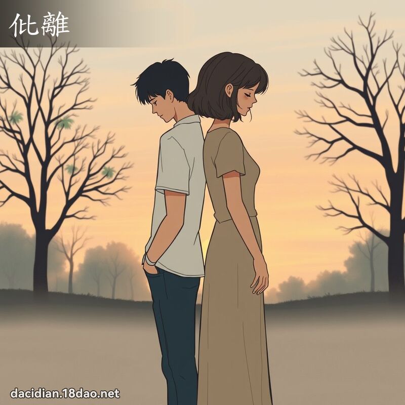 仳離 - 國語大辭典配圖