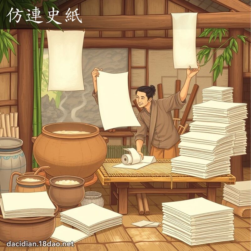 仿連史紙 - 國語大辭典配圖