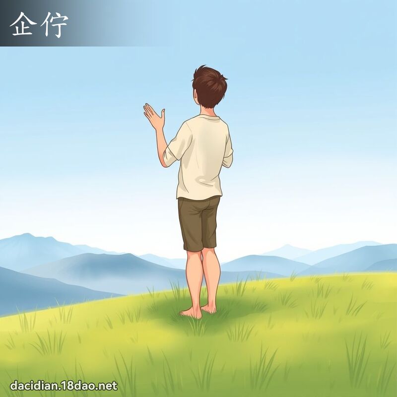 企佇 - 國語大辭典配圖