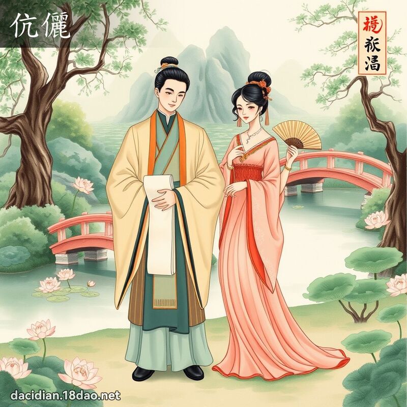 伉儷 - 国语大辞典配图