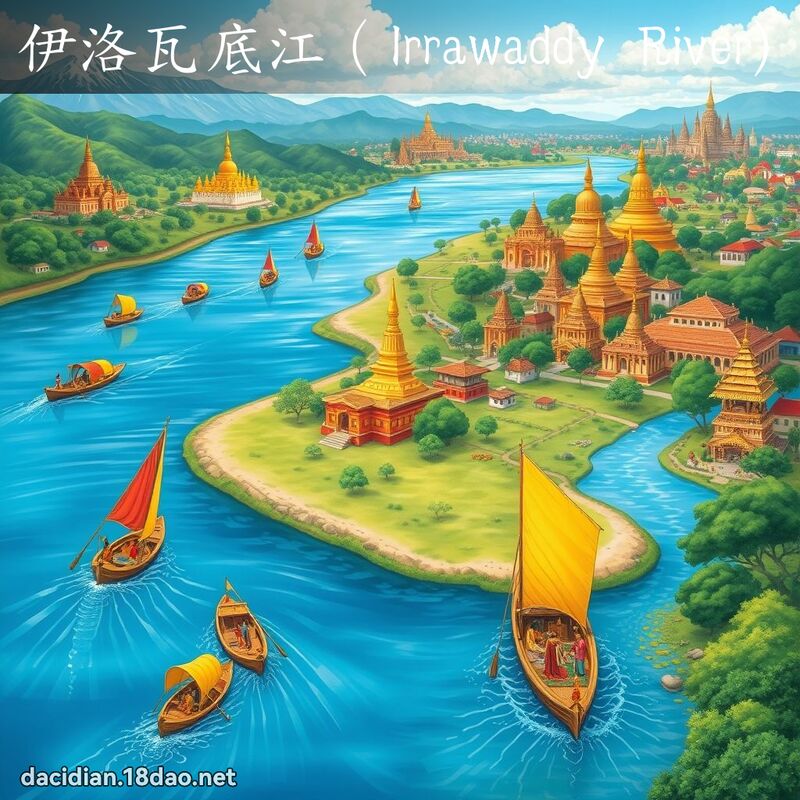 伊洛瓦底江（Irrawaddy River) - 國語大辭典配圖