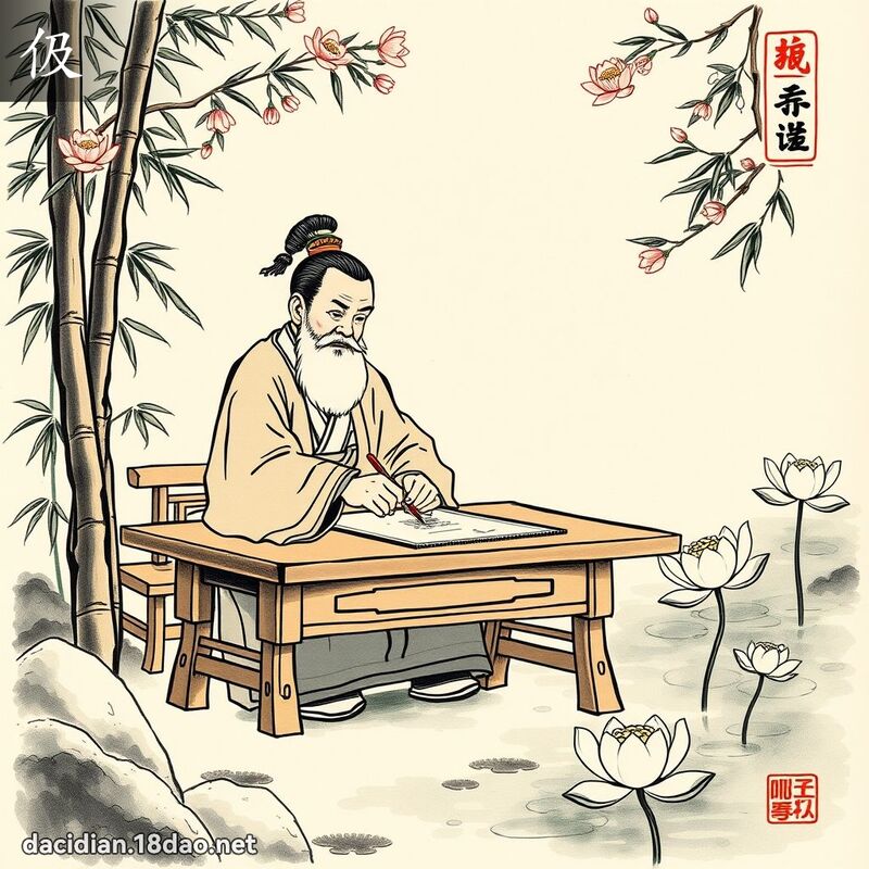 伋 - 国语大辞典配图