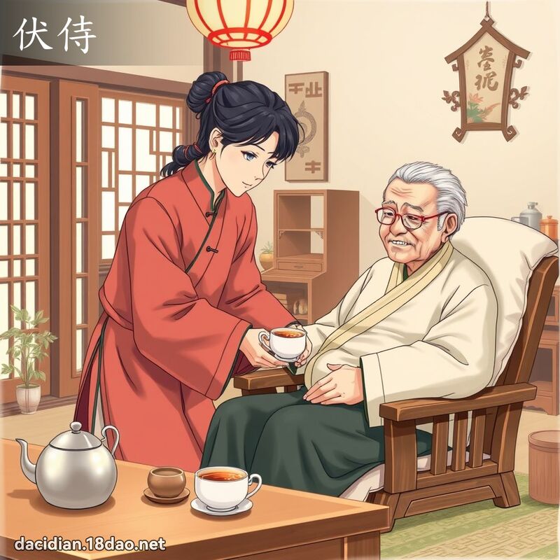 伏侍 - 國語大辭典配圖