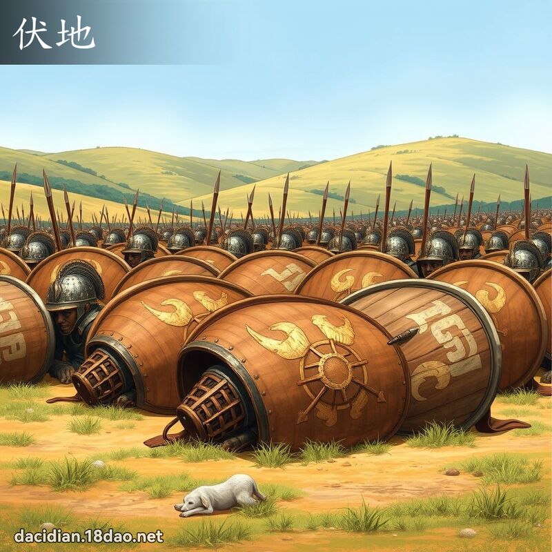 伏地 - 国语大辞典配图