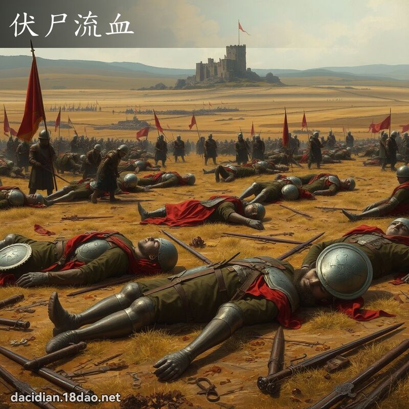 伏尸流血 - 國語大辭典配圖