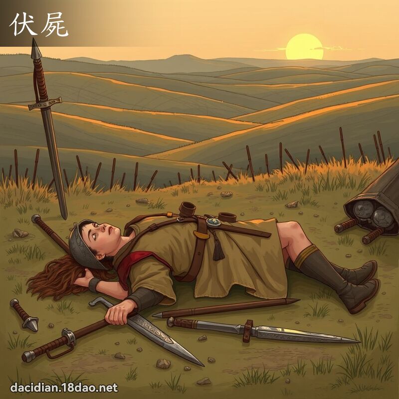 伏屍 - 國語大辭典配圖