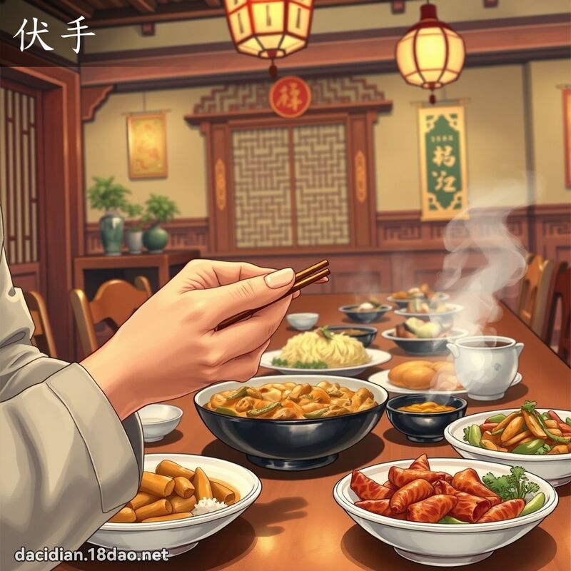 伏手 - 國語大辭典配圖