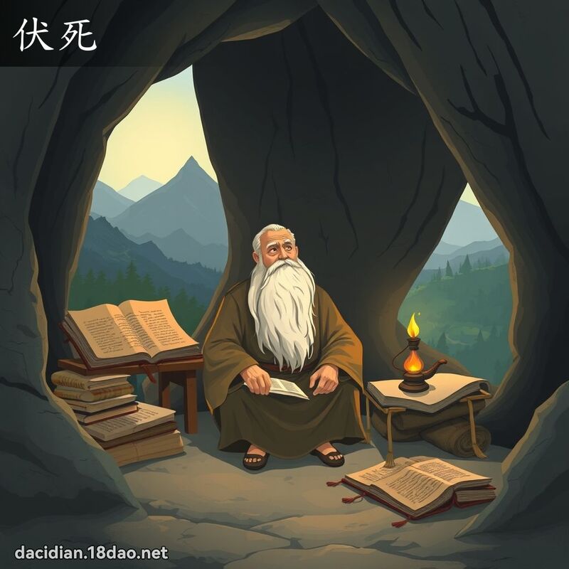 伏死 - 國語大辭典配圖