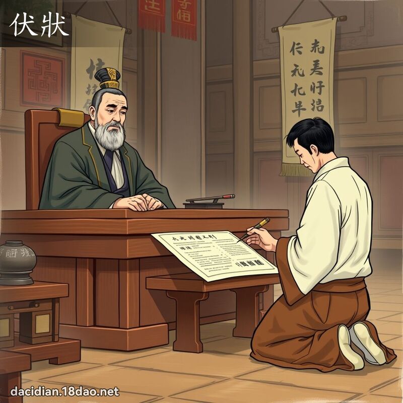 伏狀 - 國語大辭典配圖