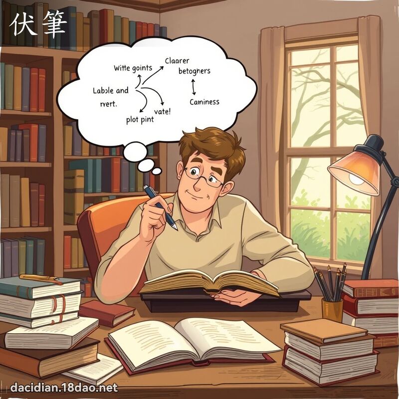 伏笔 - 国语大辞典配图
