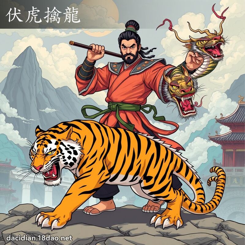 伏虎擒龍 - 國語大辭典配圖