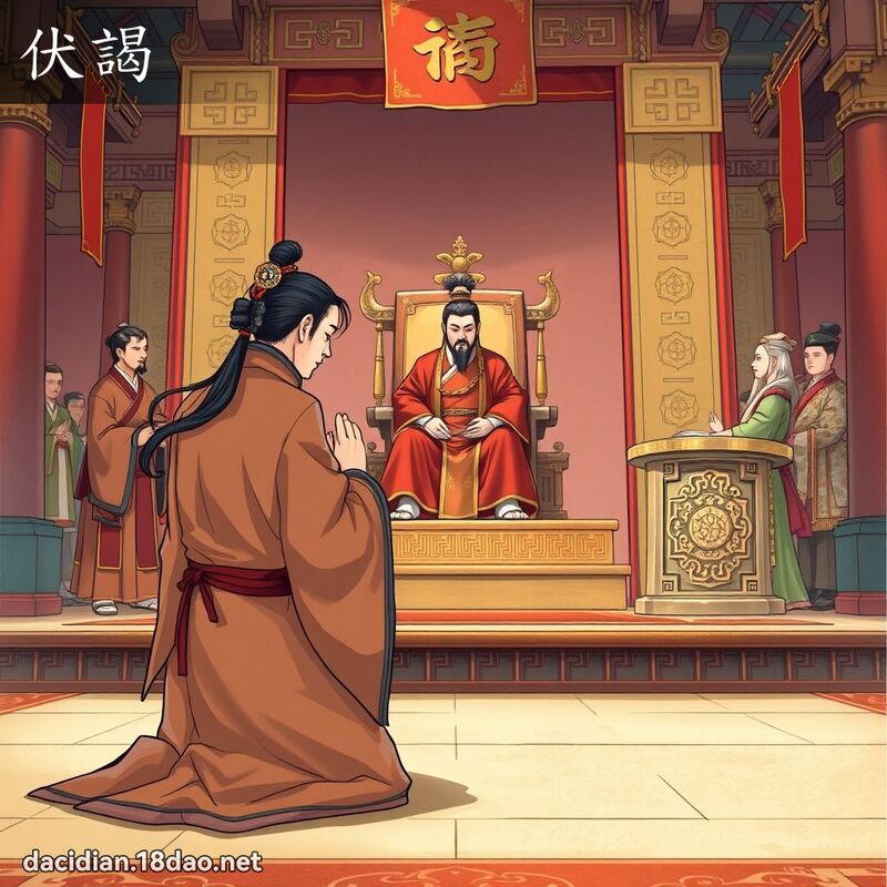 伏謁 - 國語大辭典配圖