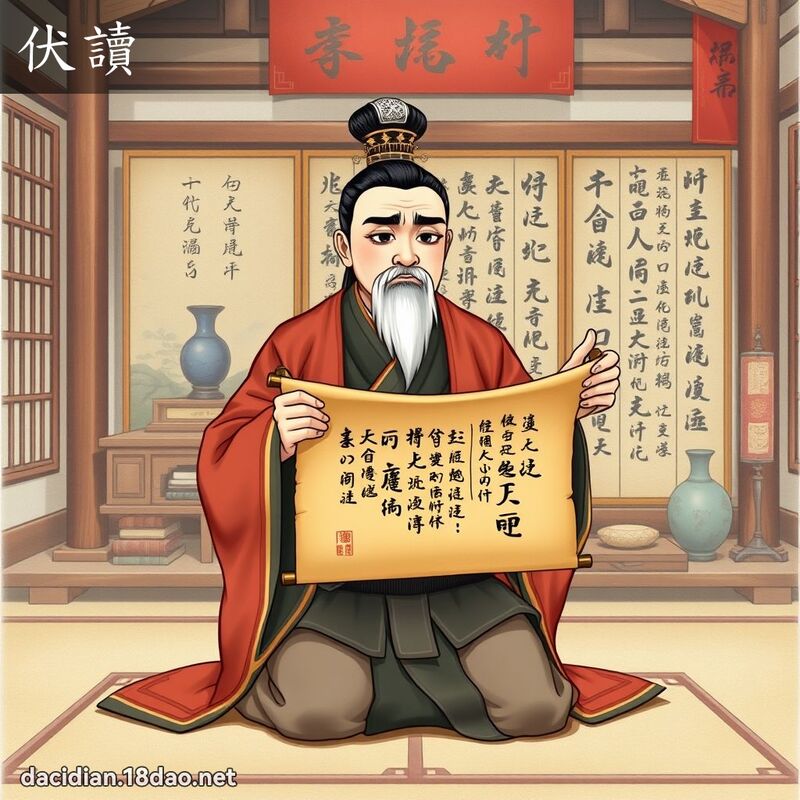伏讀 - 國語大辭典配圖