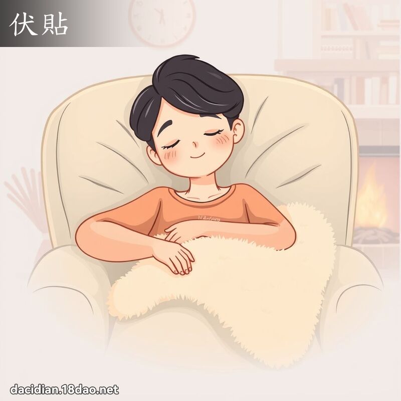伏貼 - 國語大辭典配圖