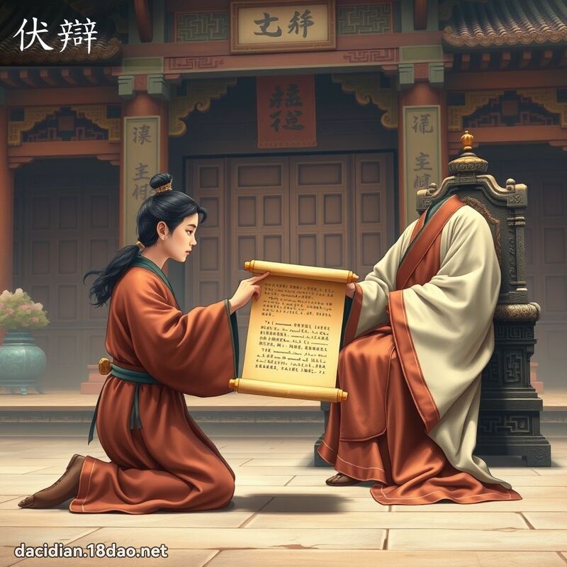 伏辩 - 国语大辞典配图