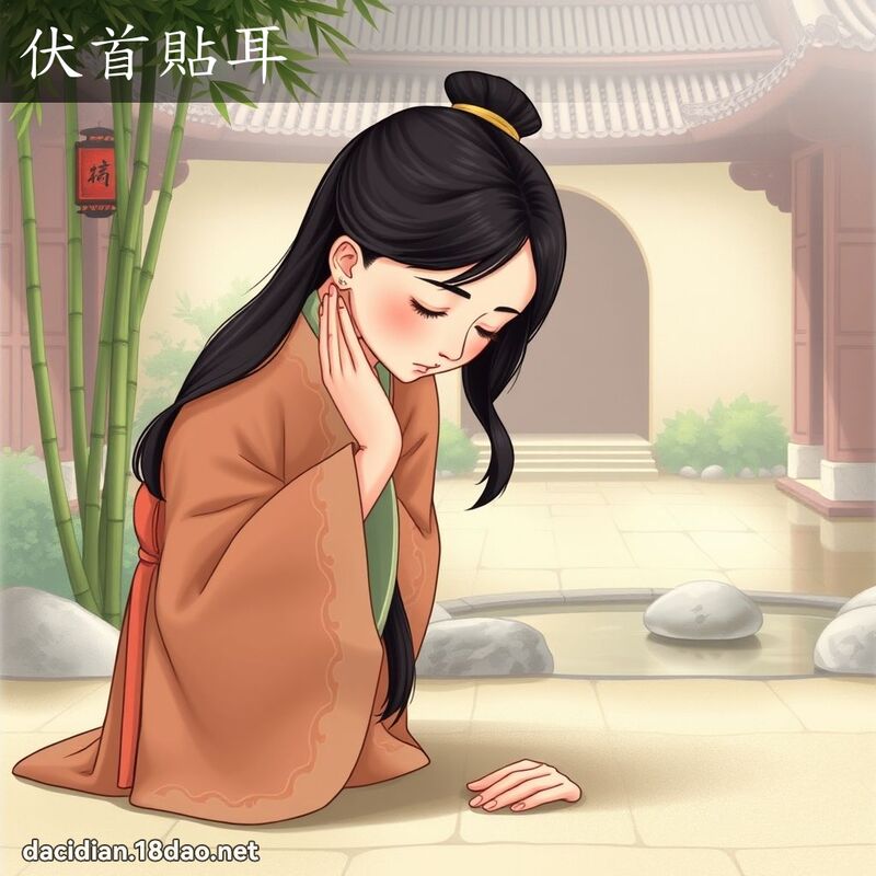伏首贴耳 - 国语大辞典配图