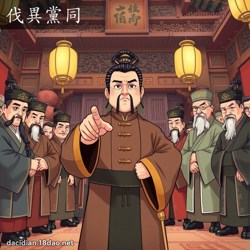 伐异党同 - 国语大辞典配图