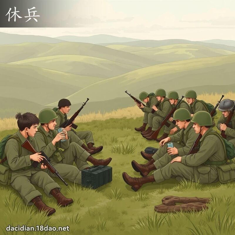 休兵 - 國語大辭典配圖